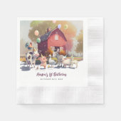 Geburtstagszeitung für Landtiere Serviette (Vorderseite)