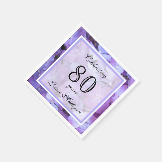 Geburtstagszeitung Napkins 80. Serviette (Ecke)