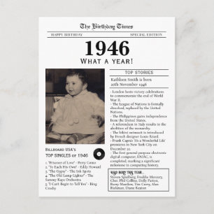 Geburtstagszeitungskarte 1946 postkarte