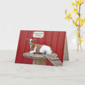 Geburtstagsziege am Spool-Tisch Karte (Gelbe Blume)