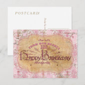 GeburtstagVintageTypografie - Postkarte (Vorne/Hinten)