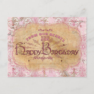 GeburtstagVintageTypografie - Postkarte