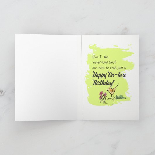 Geburtstagvogel Karte (Innenseite)