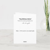 Geburtstagwünsche Ihrer besten Freundin-Karte Karte (Rückseite)