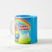 Geburtstasse für Kinder Zweifarbige Tasse (Vorderseite Links)