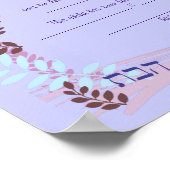 Geburtsurkunde des abstrakten Star-Jüdischen Babys Poster (Ecke)