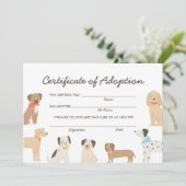 Geburtsurkunde des Hundes Einladung (Stehend Vorderseite)