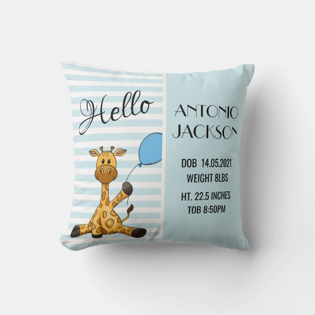 Geburtsurkunde-Kissen Kissen (Vorderseite)