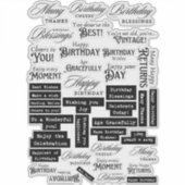 Geburtsurkunden Worte Aufkleber (Vorderseite)