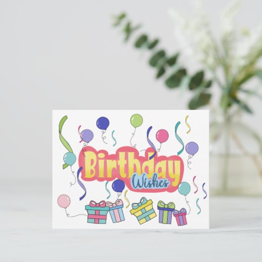 Geburtswünsche Postkarte (Stehend Vorderseite)