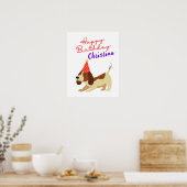 Geburtszeichen des Hundes, Personalisierter Welpe  Poster (Küche)