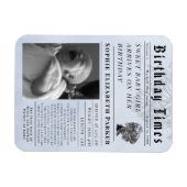 Geburtszeiten Neugeborenen Geburt Magnet (Horizontal)