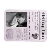 Geburtszeiten Neugeborenen Geburt Magnet (Horizontal)