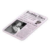 Geburtszeiten Neugeborenen Geburt Magnet (Linke Seite)