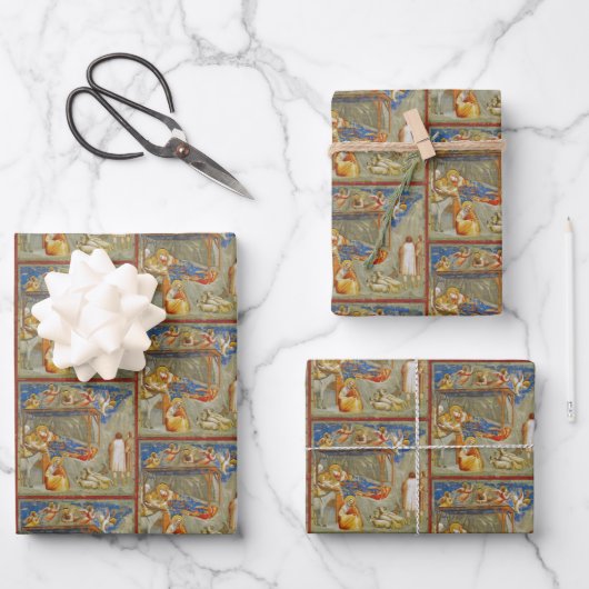 Geburtszene von Jesus Giotto di Bondone Geschenkpapier Set (Vorderseite)