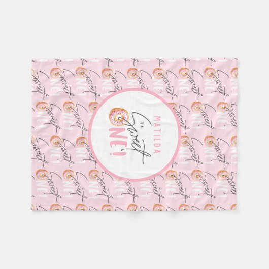 Gebüschtes Party zum 1. Geburtstag Fleecedecke (Vorderseite (Horizontal))