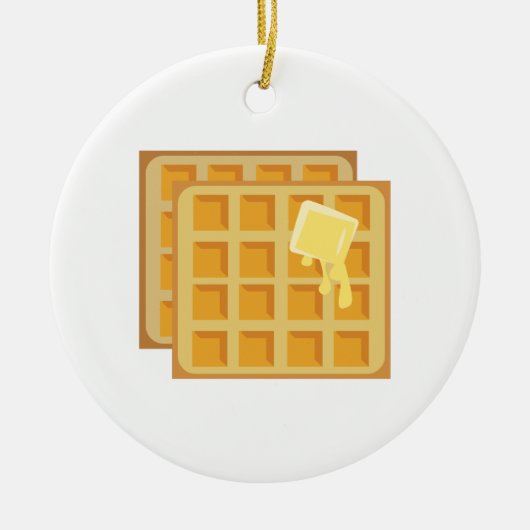 Gebutterte Waffeln Keramikornament (Vorne)