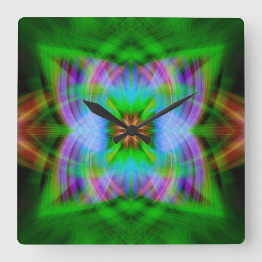 gechartert quadratische wanduhr (Vorderseite)