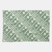 Gecheckt, Karo in grün Geschirrtuch (Horizontal)