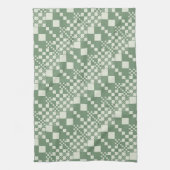 Gecheckt, Karo in grün Geschirrtuch (Vertikal)