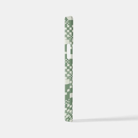 Gecheckt, Karo in grün iPhone Hülle (Rechte Seite)