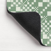 Gecheckt, Karo in grün Mousepad (Ecke)