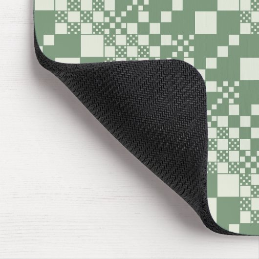 Gecheckt, Karo in grün Mousepad (Ecke)