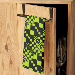 Gecheckt, Karo - Limettengrün Geschirrtuch