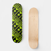 Gecheckt, Karo - Limettengrün Skateboard (Vorderseite)