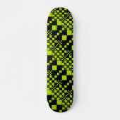 Gecheckt, Karo - Limettengrün Skateboard (Vorne)