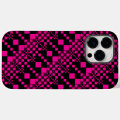 Gecheckt, Karo - Magenta und Schwarz Case-Mate iPhone Hülle (Rückseite (Horizontal))