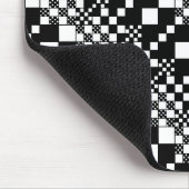 Gecheckt, Karo - Schwarz und Weiß Mousepad (Ecke)