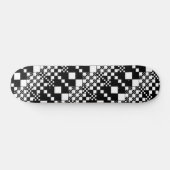 Gecheckt, Karo - Schwarz und Weiß Skateboard (Horizontal)