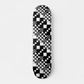 Gecheckt, Karo - Schwarz und Weiß Skateboard (Vorne)