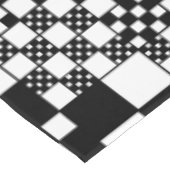 Gecheckt, Karo - Schwarz und Weiß Tischdecke (Schrägansicht)