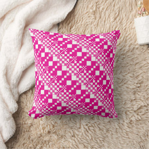 Gecheckt, Karos in Magenta und White Kissen