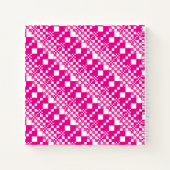Gecheckt, Karos in Magenta und White Notizblock (Rückseite)