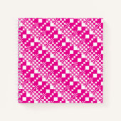 Gecheckt, Karos in Magenta und White Notizblock (Vorderseite)