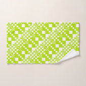 Gecheckt, Karos - Limettengrün und Weiß Badhandtuch Set (Handtuch)
