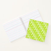 Gecheckt, Karos - Limettengrün und Weiß Notizblock (Innenseite)