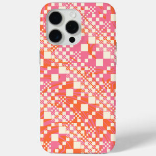 Gecheckt, Karos - Rosa, Orange und Creme Case-Mate iPhone Hülle