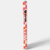 Gecheckt, Karos - Rosa, Orange und Creme Case-Mate iPhone Hülle (Rückseite / Links)