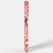 Gecheckt, Karos - Rosa, Orange und Creme Case-Mate iPhone Hülle (Rückseite / Rechts)
