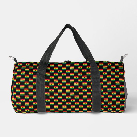 Gechecktes Ghana-Flag-Muster Duffle Bag (Vorderseite)