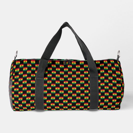 Gechecktes Ghana-Flag-Muster Duffle Bag (Rückseite)