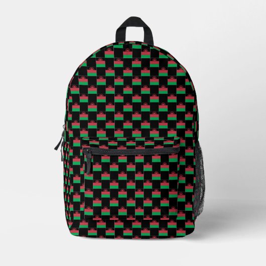 Gechecktes Malawi-Flag-Muster Bedruckter Rucksack (Vorderseite)