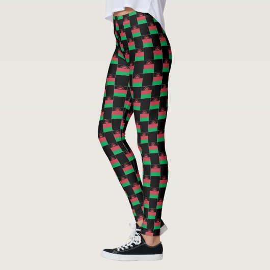 Gechecktes Malawi-Flag-Muster Leggings (Links)