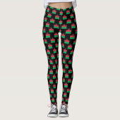 Gechecktes Malawi-Flag-Muster Leggings (Vorderseite)