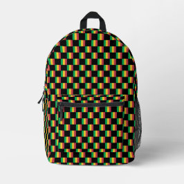 Gechecktes Mali-Flag-Muster Bedruckter Rucksack
