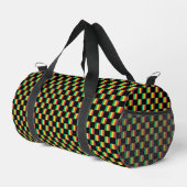 Gechecktes Mali-Flag-Muster Duffle Bag (Rechte Ecke)